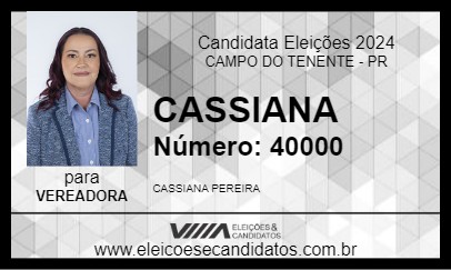 Candidato CASSIANA 2024 - CAMPO DO TENENTE - Eleições