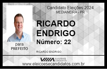 Candidato RICARDO ENDRIGO 2024 - MEDIANEIRA - Eleições