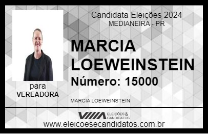 Candidato MARCIA LOEWEINSTEIN 2024 - MEDIANEIRA - Eleições