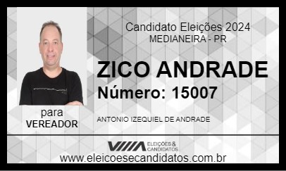 Candidato ZICO ANDRADE 2024 - MEDIANEIRA - Eleições