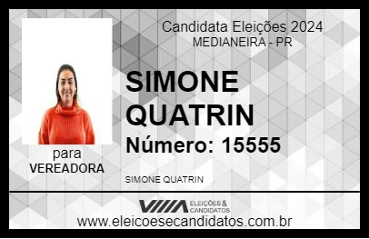 Candidato SIMONE QUATRIN 2024 - MEDIANEIRA - Eleições