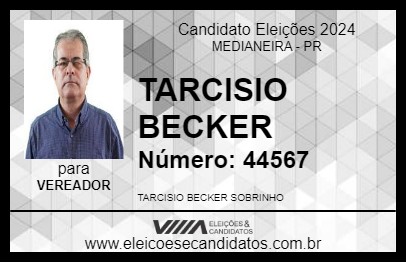 Candidato TARCISIO BECKER 2024 - MEDIANEIRA - Eleições