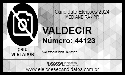 Candidato VALDECIR 2024 - MEDIANEIRA - Eleições