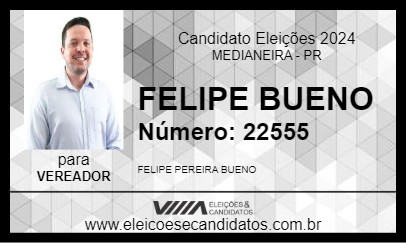 Candidato FELIPE BUENO 2024 - MEDIANEIRA - Eleições