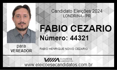 Candidato FABIO CEZARIO 2024 - LONDRINA - Eleições