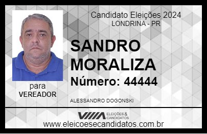 Candidato SANDRO MORALIZA 2024 - LONDRINA - Eleições