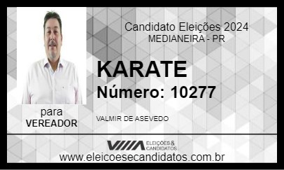 Candidato KARATE 2024 - MEDIANEIRA - Eleições