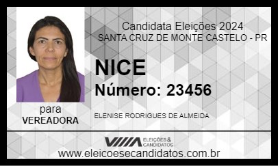 Candidato NICE 2024 - SANTA CRUZ DE MONTE CASTELO - Eleições