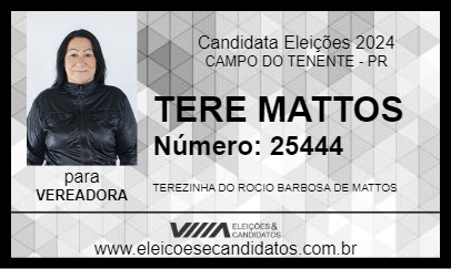 Candidato TERE MATTOS 2024 - CAMPO DO TENENTE - Eleições