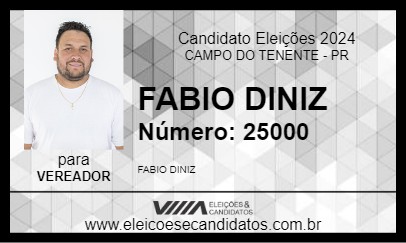 Candidato FABIO DINIZ 2024 - CAMPO DO TENENTE - Eleições