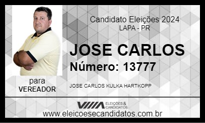 Candidato JOSE CARLOS 2024 - LAPA - Eleições