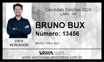 Candidato BRUNO BUX 2024 - LAPA - Eleições