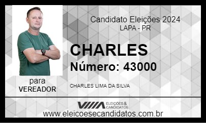 Candidato CHARLES 2024 - LAPA - Eleições