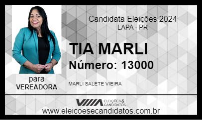 Candidato TIA MARLI 2024 - LAPA - Eleições