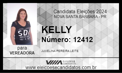 Candidato KELLY 2024 - NOVA SANTA BÁRBARA - Eleições