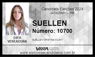 Candidato SUELLEN 2024 - JATAIZINHO - Eleições