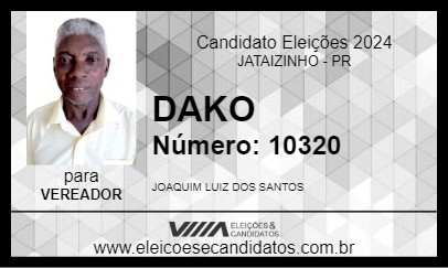 Candidato DAKO  2024 - JATAIZINHO - Eleições