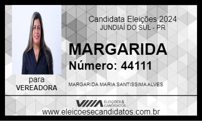 Candidato MARGARIDA 2024 - JUNDIAÍ DO SUL - Eleições