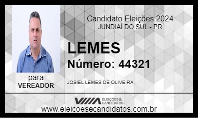 Candidato LEMES 2024 - JUNDIAÍ DO SUL - Eleições