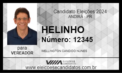 Candidato HELINHO 2024 - ANDIRÁ - Eleições