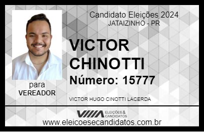 Candidato VICTOR CHINOTTI 2024 - JATAIZINHO - Eleições