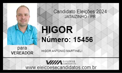 Candidato HIGOR  2024 - JATAIZINHO - Eleições