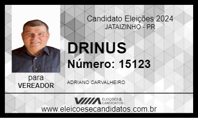 Candidato DRINUS 2024 - JATAIZINHO - Eleições