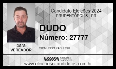 Candidato DUDO 2024 - PRUDENTÓPOLIS - Eleições