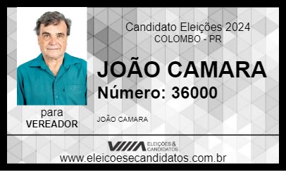 Candidato JOÃO CAMARA 2024 - COLOMBO - Eleições