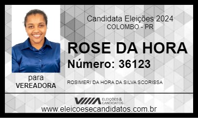 Candidato ROSI DA HORA 2024 - COLOMBO - Eleições