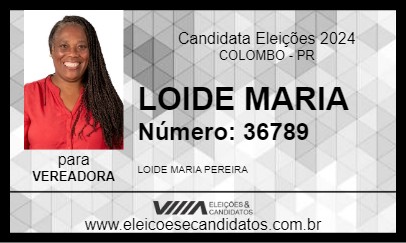 Candidato LOIDE MARIA 2024 - COLOMBO - Eleições