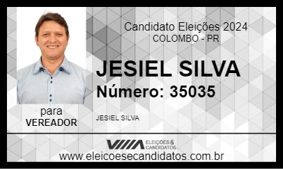 Candidato JESIEL SILVA 2024 - COLOMBO - Eleições