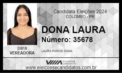 Candidato DONA LAURA 2024 - COLOMBO - Eleições