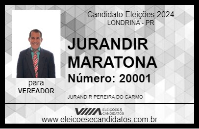 Candidato JURANDIR MARATONA 2024 - LONDRINA - Eleições