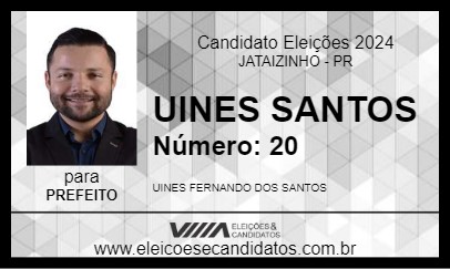 Candidato UINES SANTOS 2024 - JATAIZINHO - Eleições