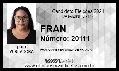 Candidato FRAN 2024 - JATAIZINHO - Eleições