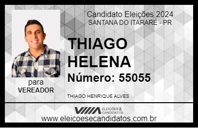 Candidato THIAGO HELENA 2024 - SANTANA DO ITARARÉ - Eleições