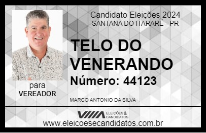 Candidato TELO DO VENERANDO 2024 - SANTANA DO ITARARÉ - Eleições