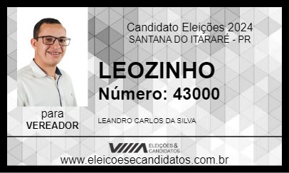 Candidato LEOZINHO 2024 - SANTANA DO ITARARÉ - Eleições