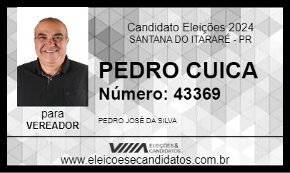 Candidato PEDRO CUICA 2024 - SANTANA DO ITARARÉ - Eleições