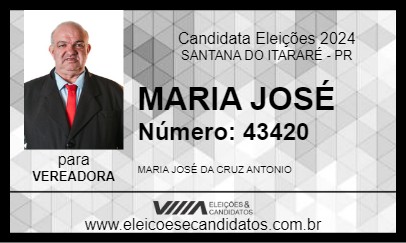 Candidato MARIA JOSÉ 2024 - SANTANA DO ITARARÉ - Eleições