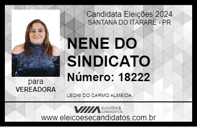 Candidato NENE DO SINDICATO 2024 - SANTANA DO ITARARÉ - Eleições