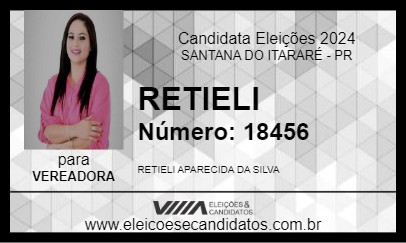 Candidato RETIELI 2024 - SANTANA DO ITARARÉ - Eleições