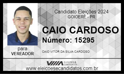 Candidato CAIO CARDOSO 2024 - GOIOERÊ - Eleições