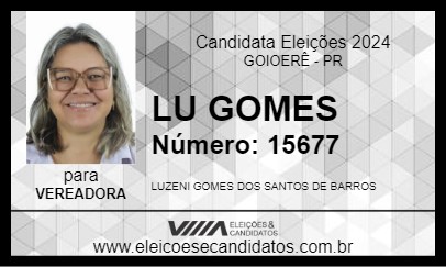 Candidato LU GOMES 2024 - GOIOERÊ - Eleições