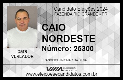 Candidato CAIO NORDESTE 2024 - FAZENDA RIO GRANDE - Eleições