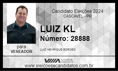 Candidato LUIZ KL 2024 - CASCAVEL - Eleições