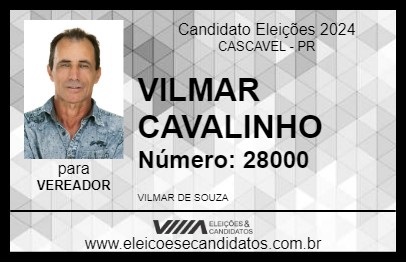 Candidato VILMAR CAVALINHO 2024 - CASCAVEL - Eleições