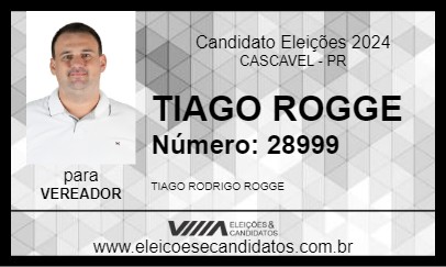 Candidato TIAGO ROGGE 2024 - CASCAVEL - Eleições