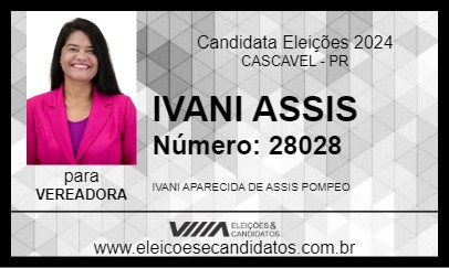 Candidato IVANI ASSIS 2024 - CASCAVEL - Eleições